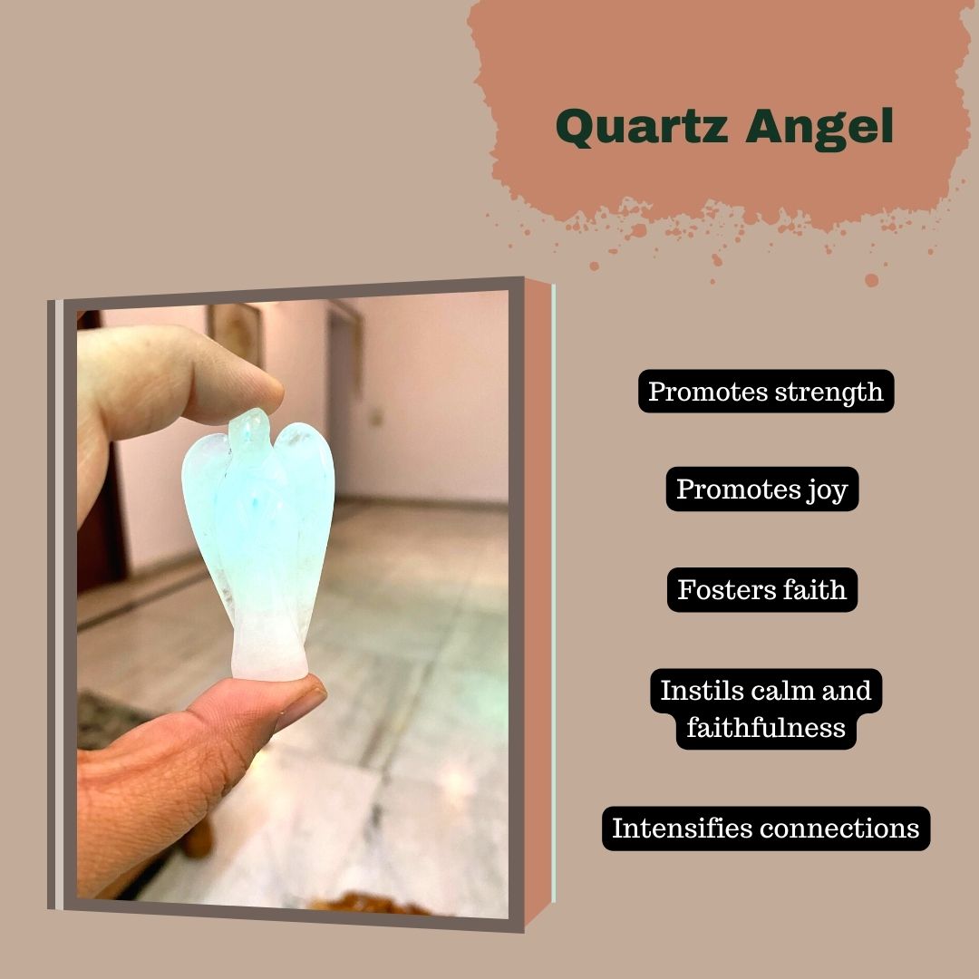 Positive Vibes Quartz Angel ( Small )