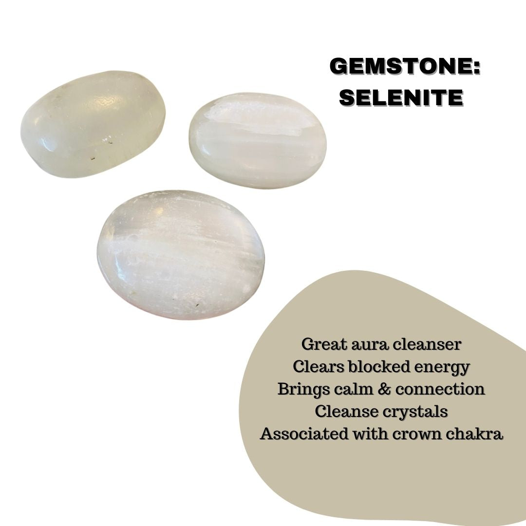 Aura Cleansing Selenite Palm Stone