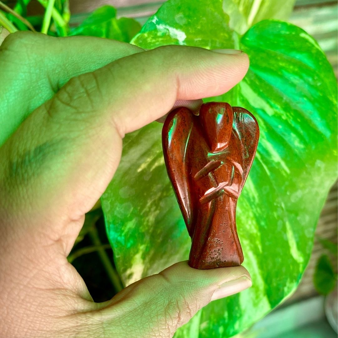 Anti-Stress Red Jasper Angel ( Small )
