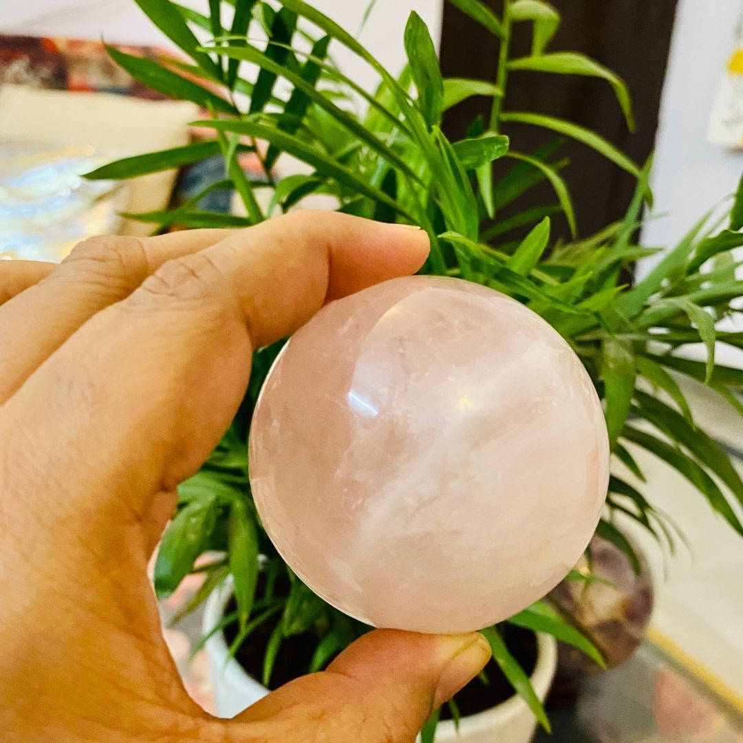 Calming Rose Quartz Sphere