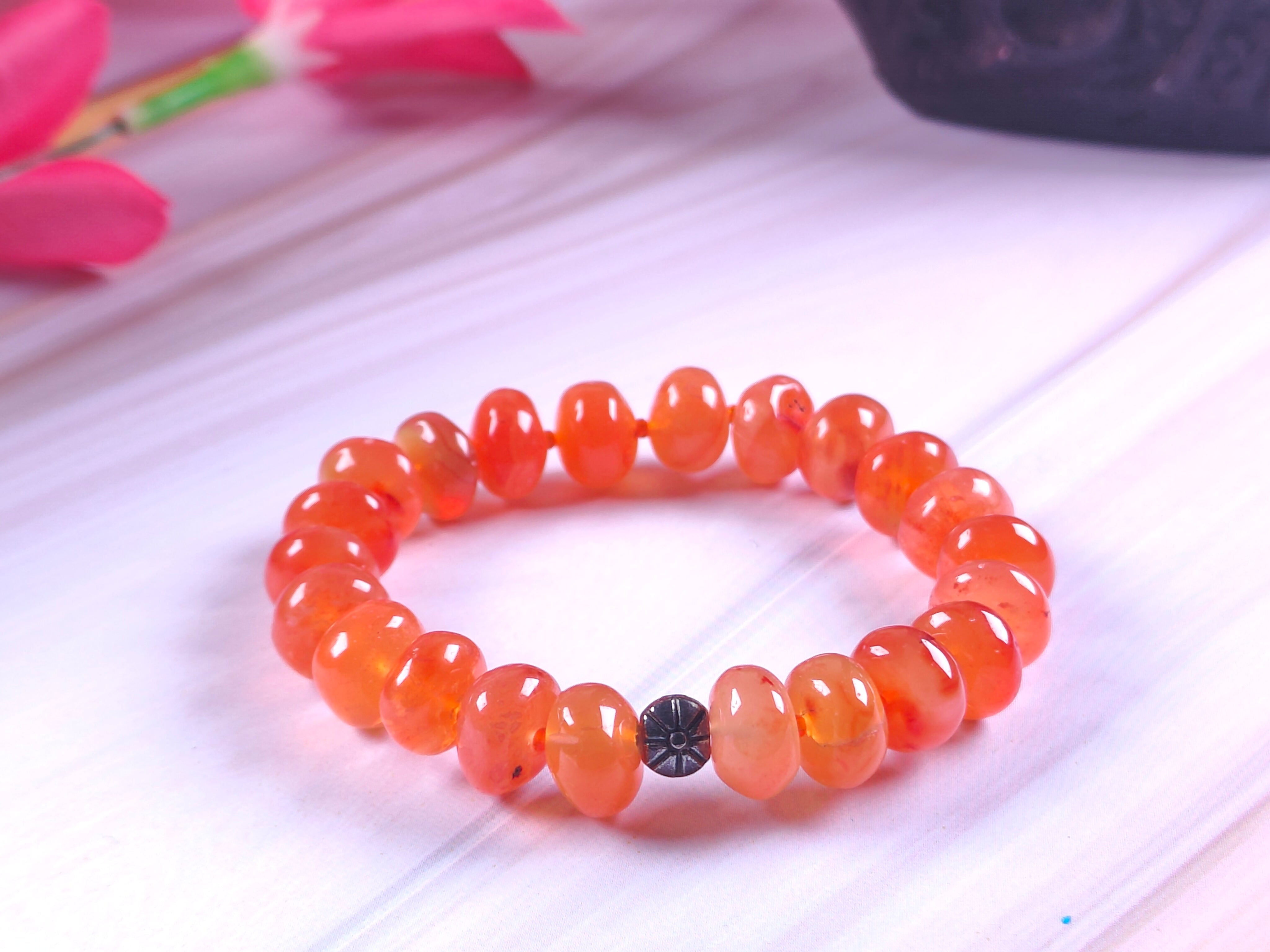 Anti-Stress Red Jasper and Grounding Carnelian Bracelet