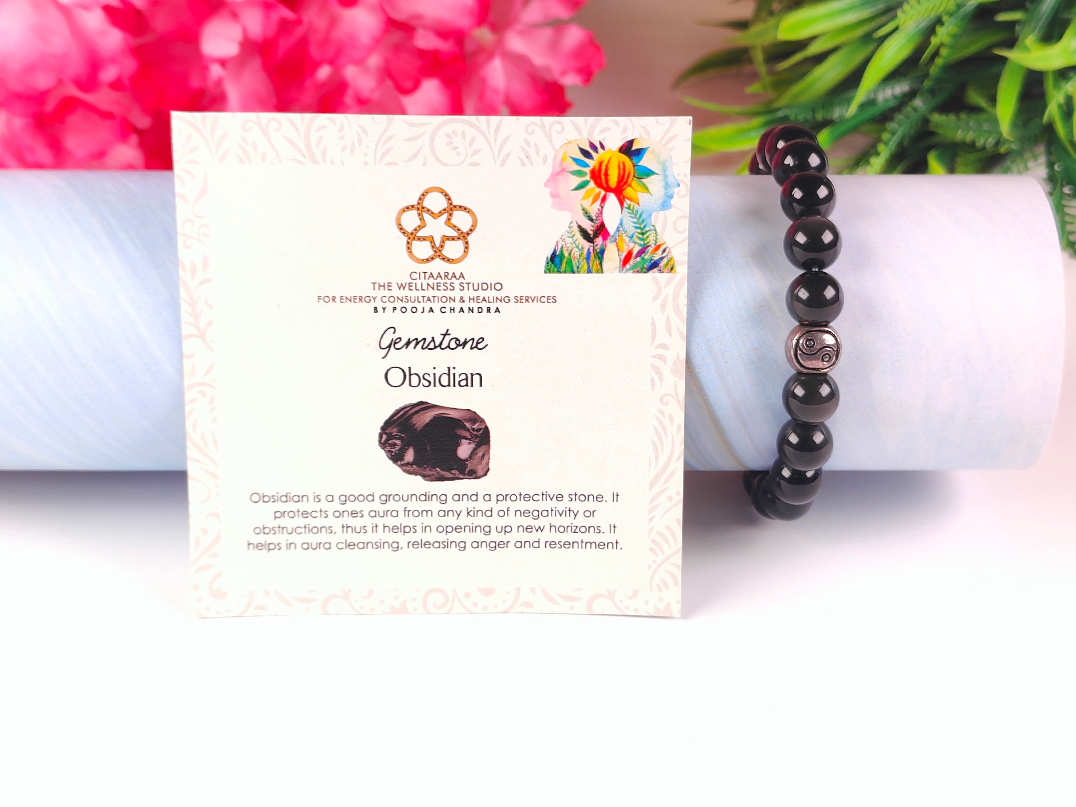 Protecting Black Obsidian Bracelet