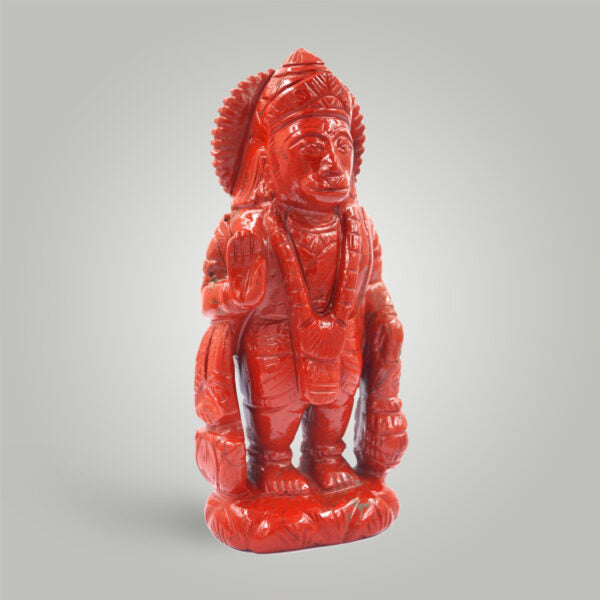 Courage Carrier Hanuman Ji - Red Jasper