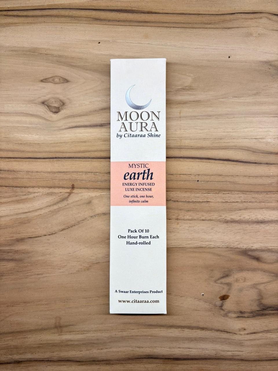 Moon Aura Mystic Earth Energy Infused Luxe Incense Pack of 10 Sticks
