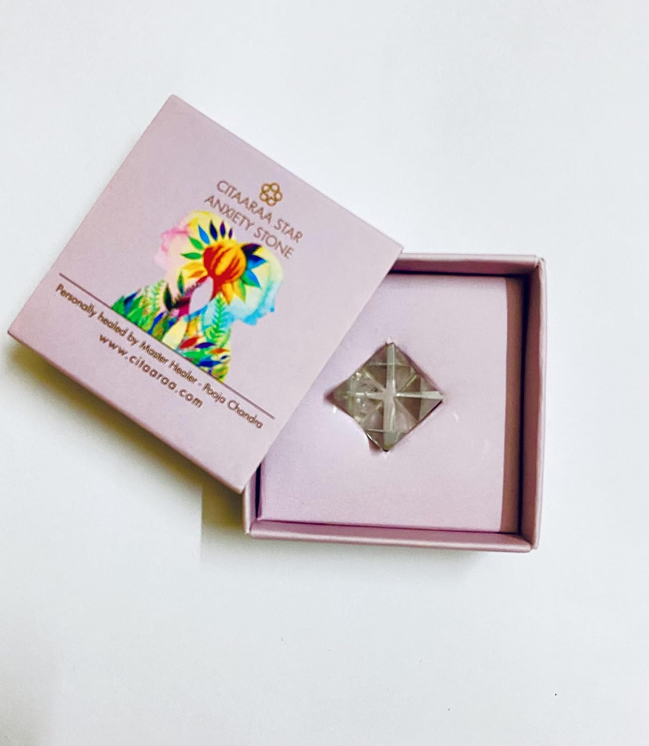 CITAARAA Star Anxiety Stone | Merkaba Star | Clear Quartz | Energised